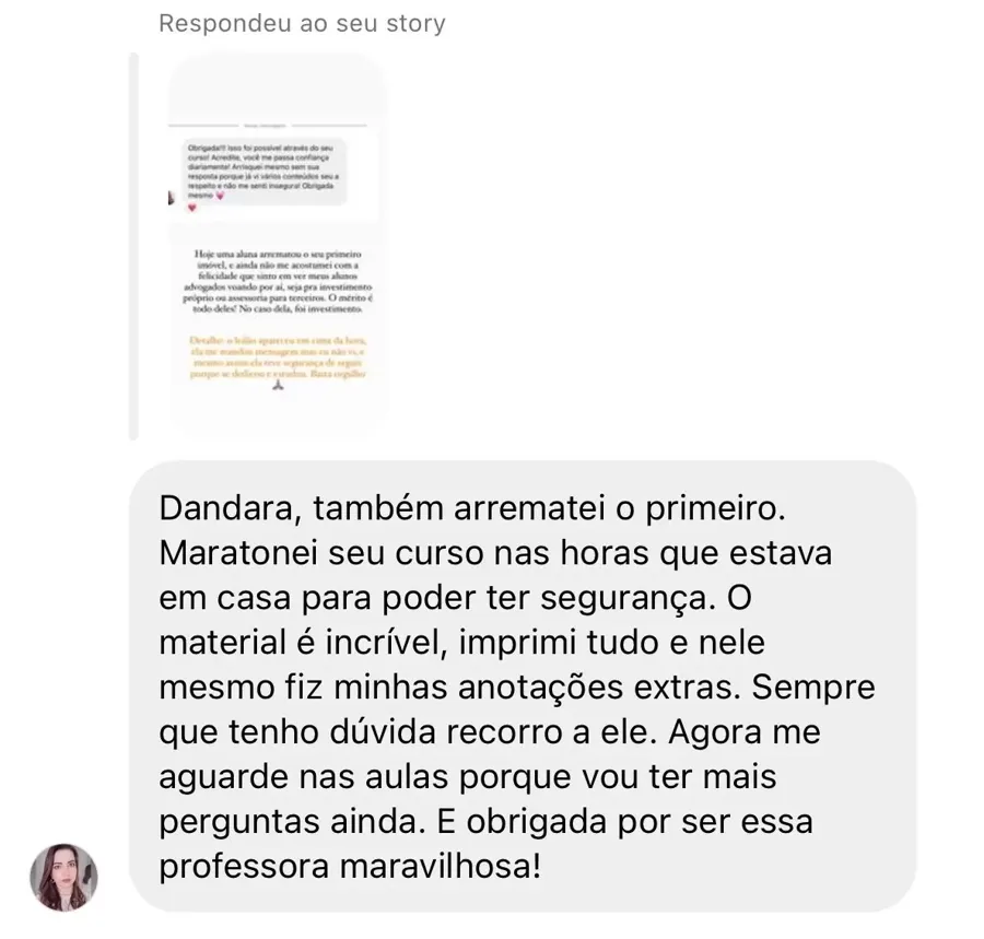 Relato de aluno