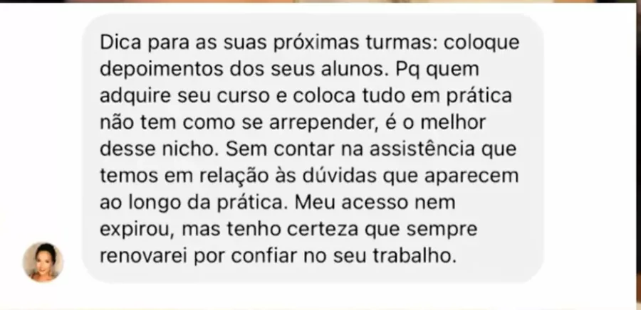 Relato de aluno